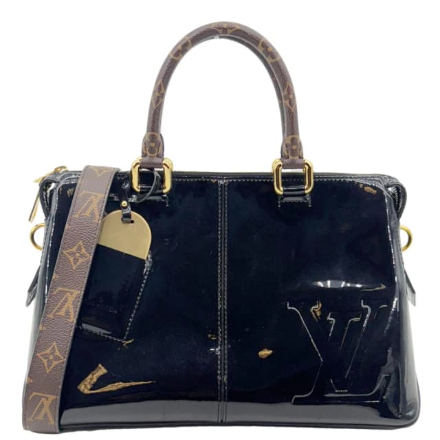 Louis Vuitton Miroir Vernis Leather Tote Shoulder Bag Black in Black Leather from Dallas Designer Handbags, photo 1 of 1