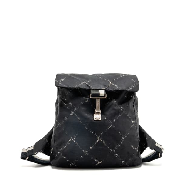 Chanel vintage old travel line backpack nylon black SHW in Black Nylon from EMIER, photo 1 of 1