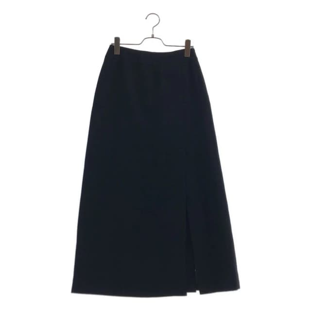 Chanel CC Logo Button Long Skirt Black 38 in Black Wool from The Reluxe, photo 1 of 1