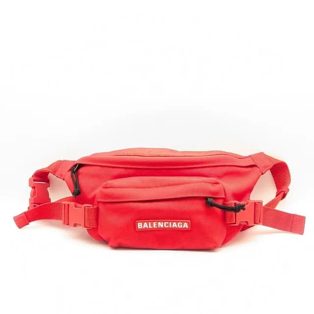 Balenciaga Explorer Logo Belt Bag in Red Nylon from The Reluxe, photo 1 of 1