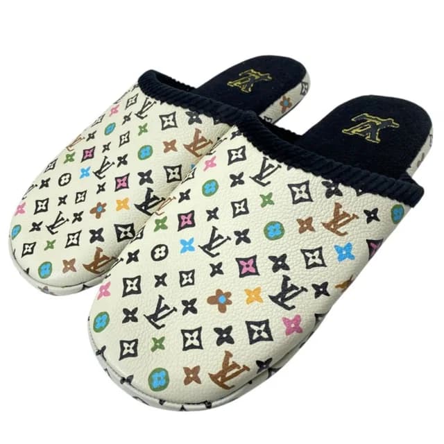 Louis Vuitton Palace Line Slippers Mules Monogram Craggy Leather Pile White in White Leather from The Reluxe, photo 1 of 1