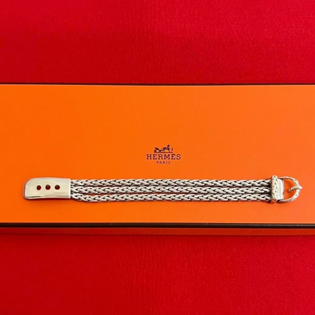 Hermès Vintage Diane 925 Sterling Silver Bracelet Bangle in Silver from The Reluxe, photo 1 of 1