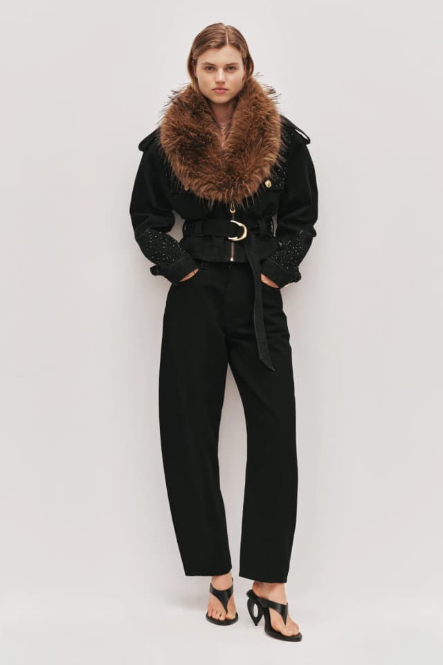 AJE Vanaia Denim Jacket in WASHED BLACK, image 1 of 1 from Aje