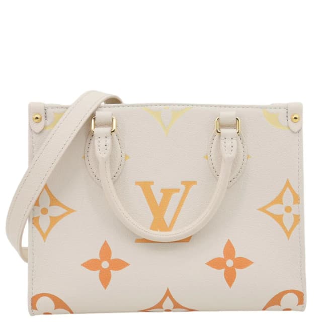 Louis Vuitton Onthego PM Monogram Empreinte Tote Bag Beige in Beige Leather from Dallas Designer Handbags, photo 1 of 1