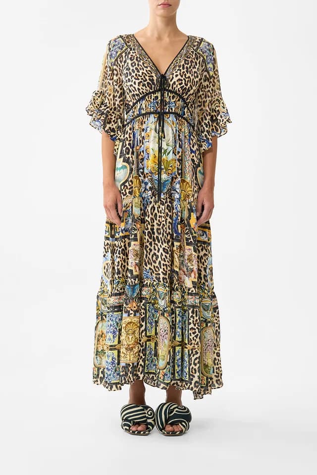 Camilla eBoutique RUFFLE SLEEVE LONG DRESS SEVILLIAN STYLE, image 1 of 1 from CAMILLA