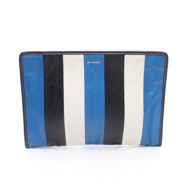 Balenciaga Clutch Bazar Bazaar Blue White Black Leather in Black Leather from The Reluxe, photo 1 of 1