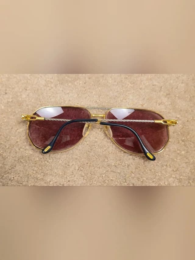 FRED Vintage America Cup Paris Sunglasses France Made Gold / Silver Frame Rx in silver|red|gold|gray from Poshmark, photo 1 of 1
