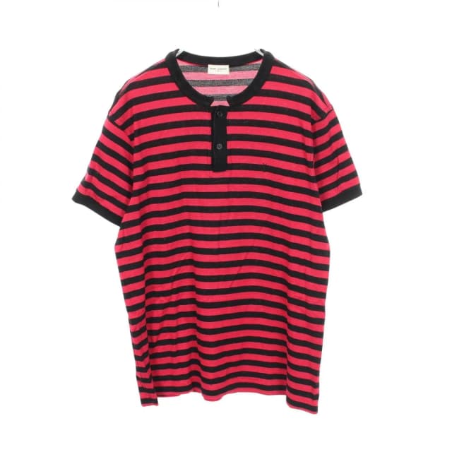 Saint Laurent Short Sleeve T-Shirt Logo Embroidery Border Cotton from The Reluxe, photo 1 of 1