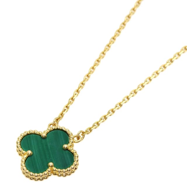 Van Cleef & Arpels Vintage Alhambra Malachite Necklace 18k Yellow Gold in Yellow from The Reluxe, photo 1 of 1