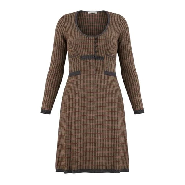 Prada Knit Dress Plaid Multicolor Silk 40 in Multicolor Silk from The Reluxe, photo 1 of 1
