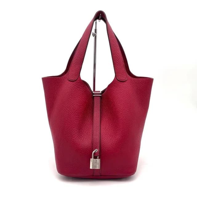 Hermès Picotin Lock 22 Rouge Casaque Red Handbag in Red Clemence leather from The Reluxe, photo 1 of 1