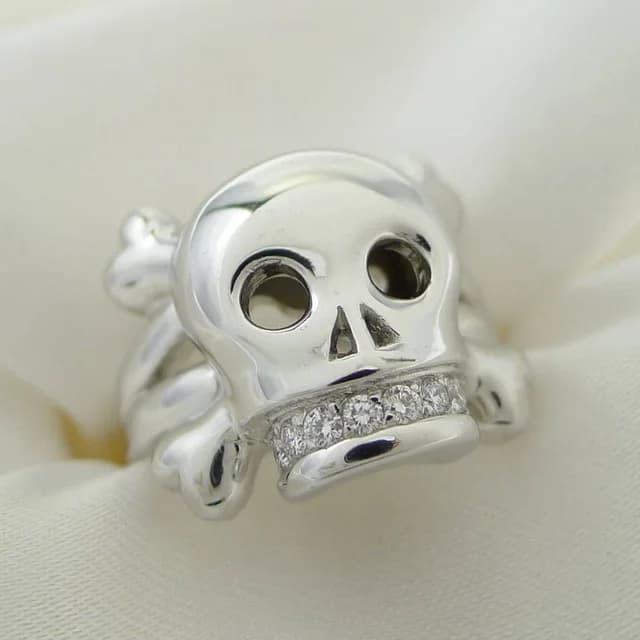 Dior Tet Dumor Skull Ring 18K White Gold in White from The Reluxe, photo 1 of 1