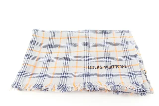Louis Vuitton Monogram Plaid Logo Scarf from Bagriculture, photo 1 of 1