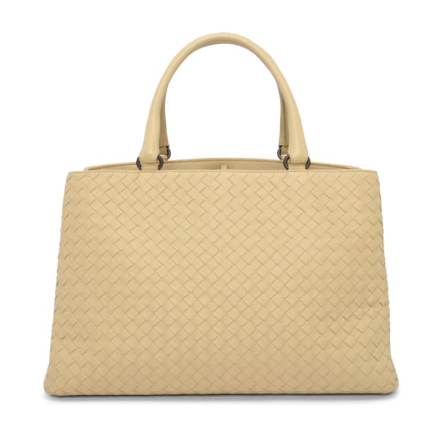 Bottega Veneta Intrecciato Top Handle Document Tote in Sand Woven leather from Blue Spinach, photo 1 of 1