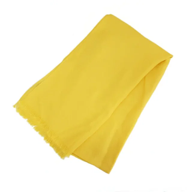 Gucci Heaven Shawl Yellow GG Jacquard Logo Fringe Wool Silk Scarf in Yellow Silk from The Reluxe, photo 1 of 1
