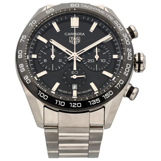 TAG Heuer Carrera CBN2A1B 44mm Stainless Steel Watch from H&T, photo 1 of 1