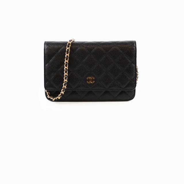 Chanel Caviar WOC Wallet On Chain Black in Black Caviar leather from The Purse Affair, photo 1 of 1