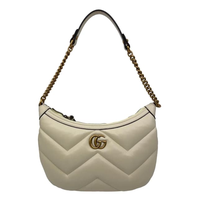 Gucci GG Marmont Leather Shoulder Bag White 777263 in White Leather from Dallas Designer Handbags, photo 1 of 1