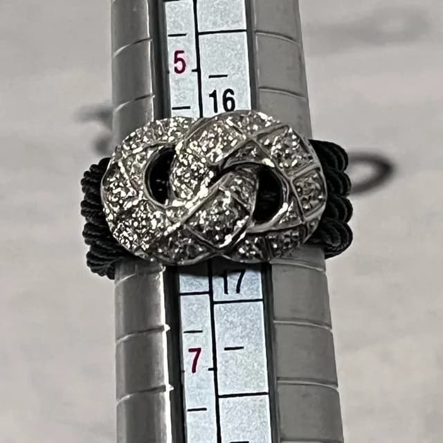 Charriol Celtic Noir Authentic Rare 18k White Gold/Diamonds Cable Ring in silver|black|gray from Poshmark, photo 1 of 1