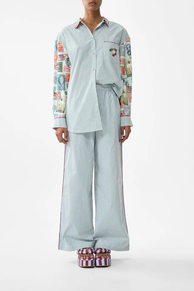 Camilla eBoutique BUTTON FRONT LOUNGE PANT WITH LOVE FROM TÜRKIYE, image 1 of 1 from CAMILLA