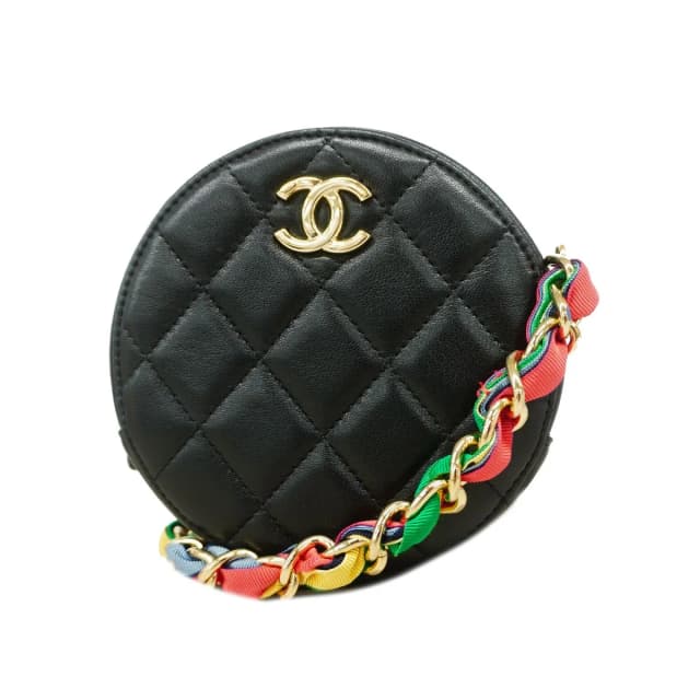 Chanel Shoulder Bag Quilted Lambskin Black Champagne Gold in Black Lambskin from The Reluxe, photo 1 of 1