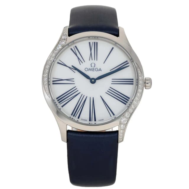 Omega De Ville Trésor 428.17.36.60.04.001 36mm Stainless Steel Watch in Leather from H&T, photo 1 of 1