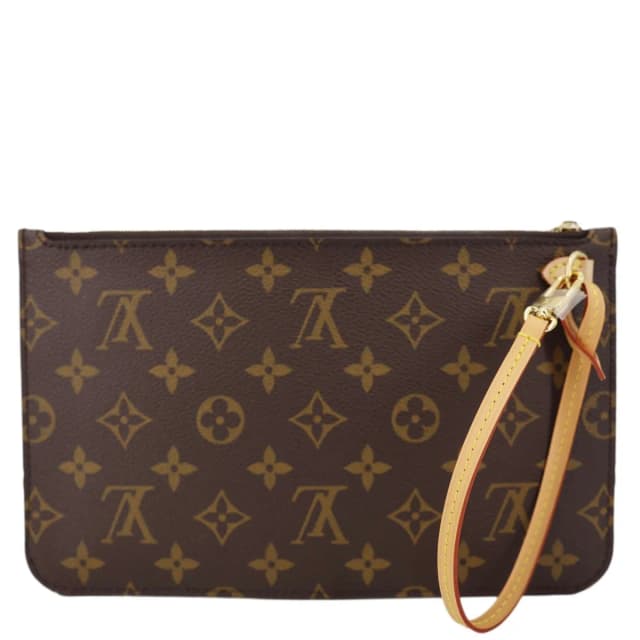 Louis Vuitton Monogram Canvas Wristlet Pouch Brown in Brown Coated canvas from Dallas Designer Handbags, photo 1 of 1