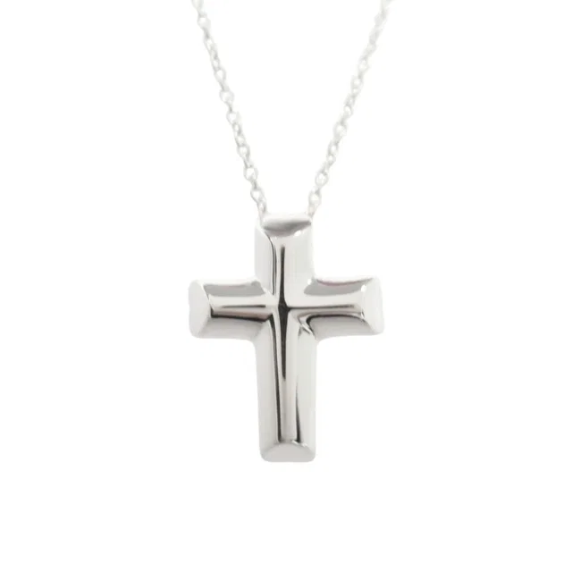 Tiffany & Co. Tenderness Heart Cross Necklace Silver in Silver from The Reluxe, photo 1 of 1