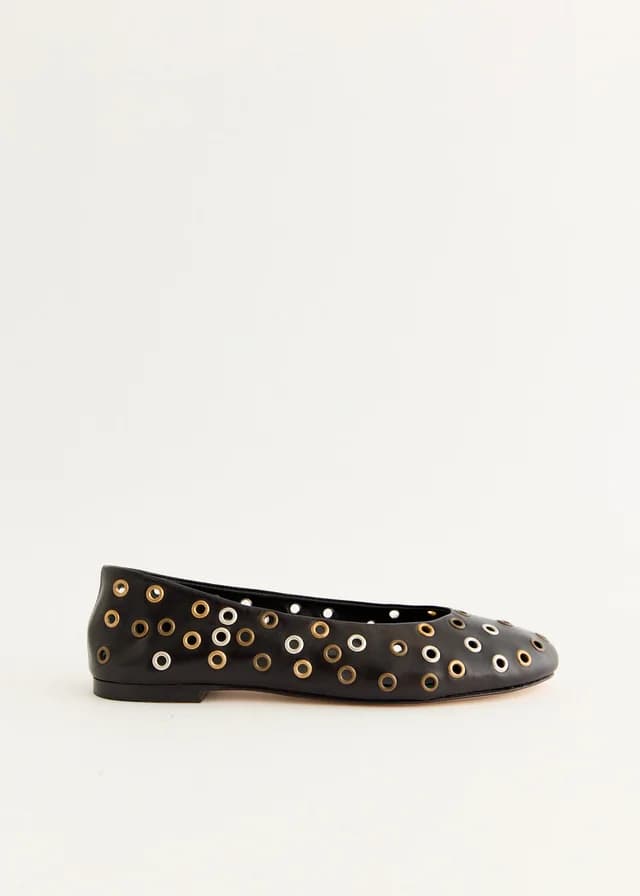 Gimaguas Bailarina Eyelets Flats in BLACK, image 1 of 1 from Incu