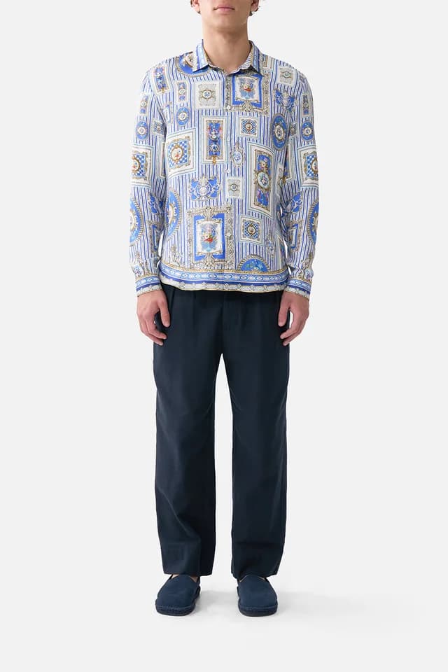 Camilla eBoutique LONG SLEEVE COLLARED SHIRT OTTOMAN OPULENCE, image 1 of 1 from CAMILLA