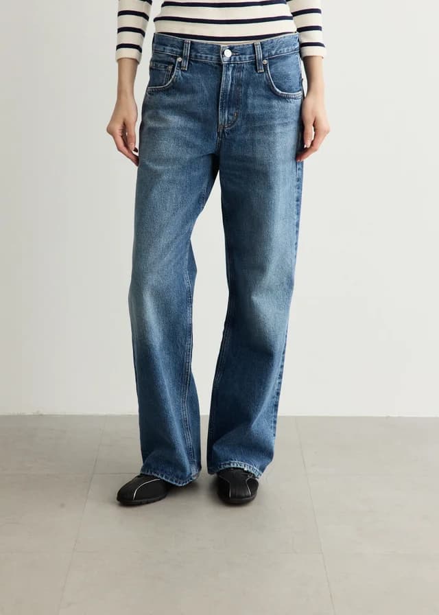 CITIZENS OF HUMANITY Lindz Easy Straight Jeans in chaya (md/lt indigo), image 1 of 1 from Incu