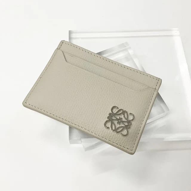 Loewe Anagram Logo Card Case Beige in Beige Calfskin from The Reluxe, photo 1 of 1