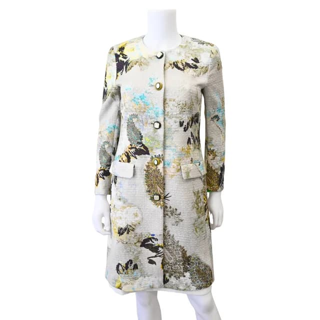 Etro Exclusive Floral Paisley Jacquard Coat in Woven leather from Clotheshorse Anonymous, photo 1 of 1