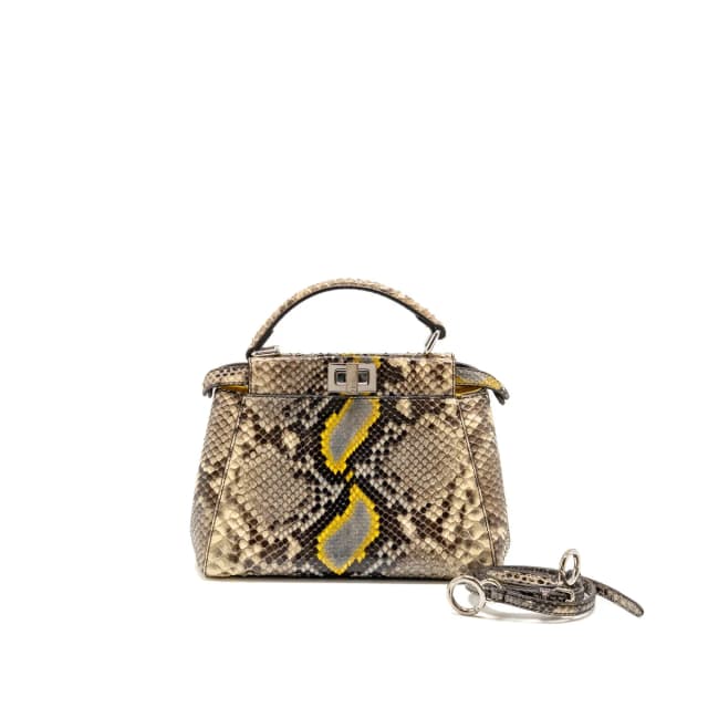 Fendi small peekaboo Iconic Petite natural Python multicoloured SHW in Beige Python from EMIER, photo 1 of 1