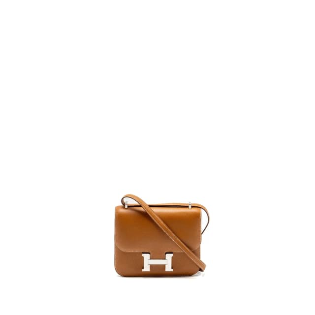 Hermès Mini Constance Epsom Gold SHW stamp A in Gold Epsom leather from EMIER, photo 1 of 1