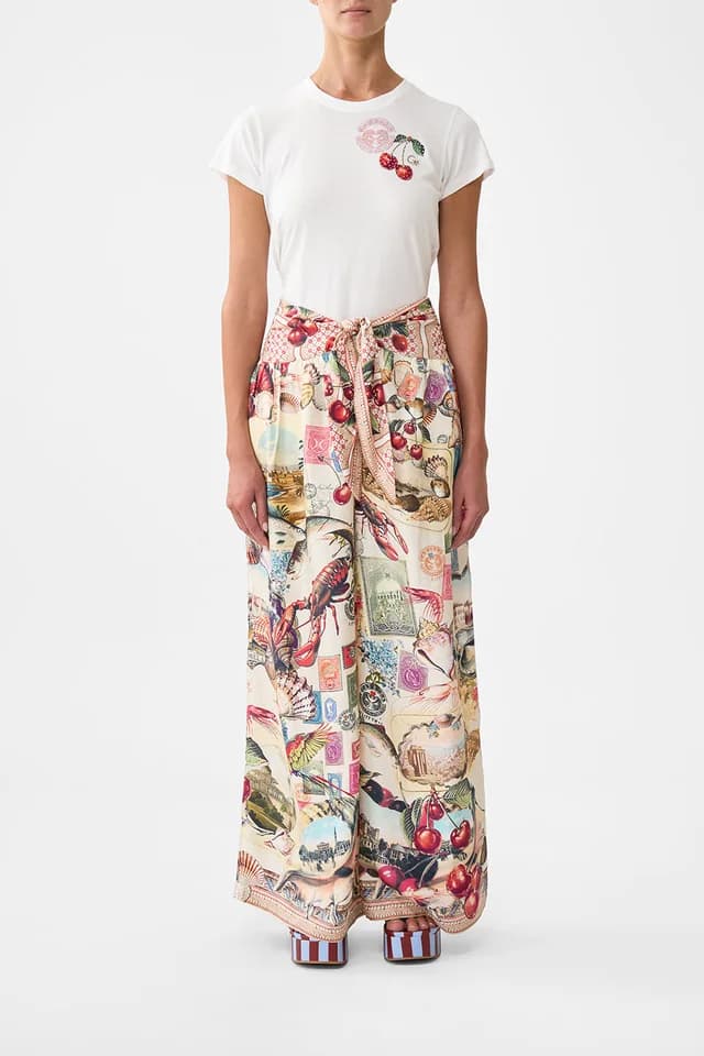 Camilla eBoutique RELAXED PANT WITH TIE FRONT NOTES FROM THE ROAD, image 1 of 1 from CAMILLA