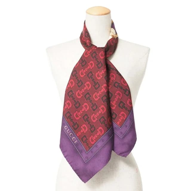 Gucci Scarf Horsebit Belt Motif All Pattern All Silk in Silk from The Reluxe, photo 1 of 1