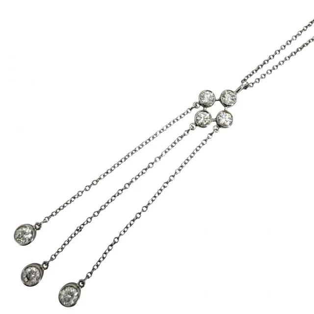 Tiffany & Co. Necklace Jazz Platinum Diamond Silver in Silver from The Reluxe, photo 1 of 1