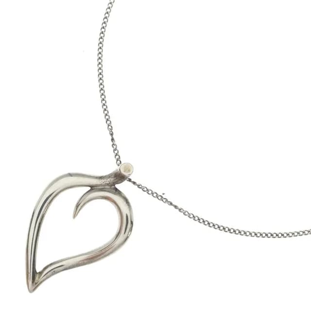 Tiffany & Co. Leaf Heart Pendant Chain 925 Sterling Silver in Silver from The Reluxe, photo 1 of 1