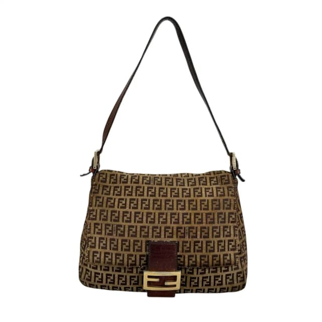 Fendi Mamma Baguette Zucchino Shoulder Bag Canvas Brown I'm Just in Brown Canvas from The Reluxe, photo 1 of 1