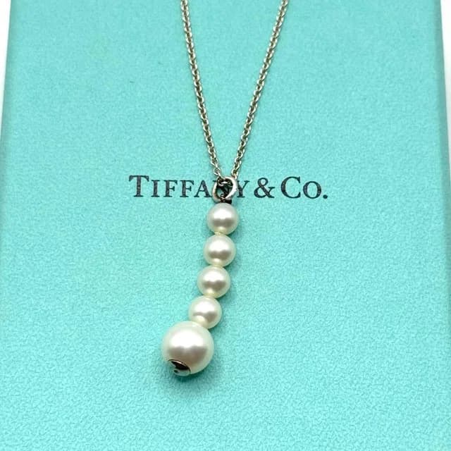 Tiffany & Co. Necklace Pearl 5 Strands Silver 925 Sterling in Silver from The Reluxe, photo 1 of 1