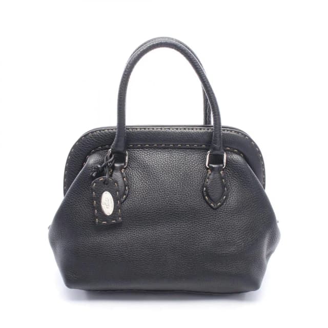 Fendi Handbag Selleria Doctor's Bag Black Leather in Black Leather from The Reluxe, photo 1 of 1