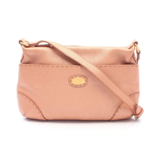 Fendi Shoulder Bag Selleria Metallic Orange Leather in Orange Leather from The Reluxe, photo 1 of 1