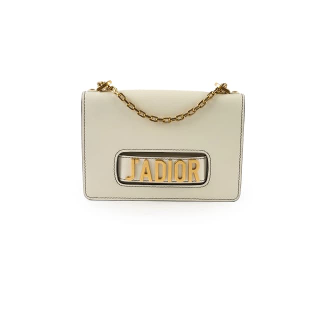 Dior J'Adior Flap Ivory/White in White Leather from The Purse Affair, photo 1 of 1