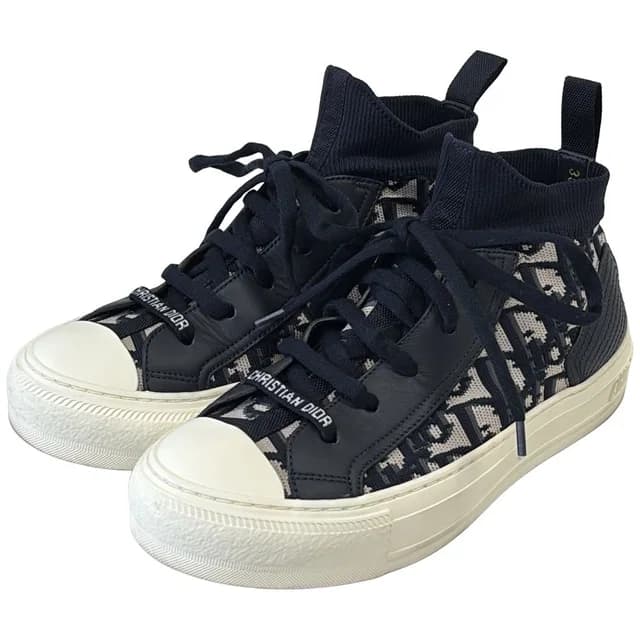 Walk'n'Dior Oblique Sneakers Navy White 35.5 in White from The Reluxe, photo 1 of 1
