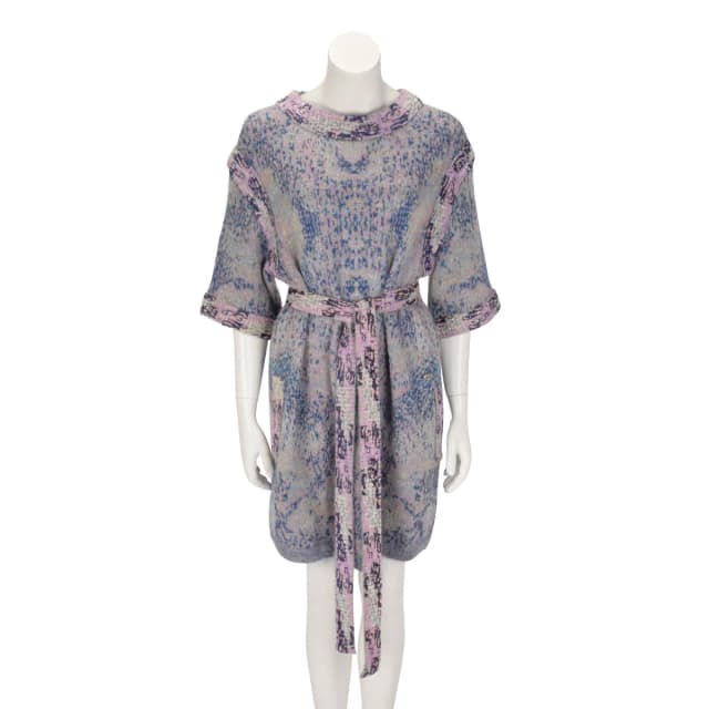 Chanel Knit Sequin Belted S/ Sweater Dress FR 40 in Pastel Wool from Blue Spinach, photo 1 of 1