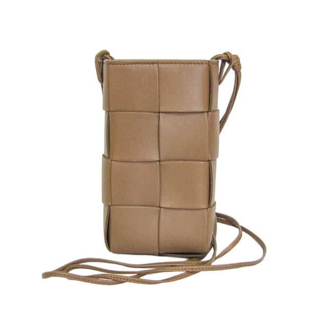 Bottega Veneta Intrecciato Cassette Small Crossbody Bag Phone Pouch Men,Women Leather Pouch,Shoulder Bag Brown in Brown Leather from Elady, photo 1 of 1