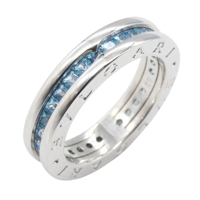 Bvlgari Ring B.Zero1 Blue Topaz Band 18K White Gold in White from The Reluxe, photo 1 of 1