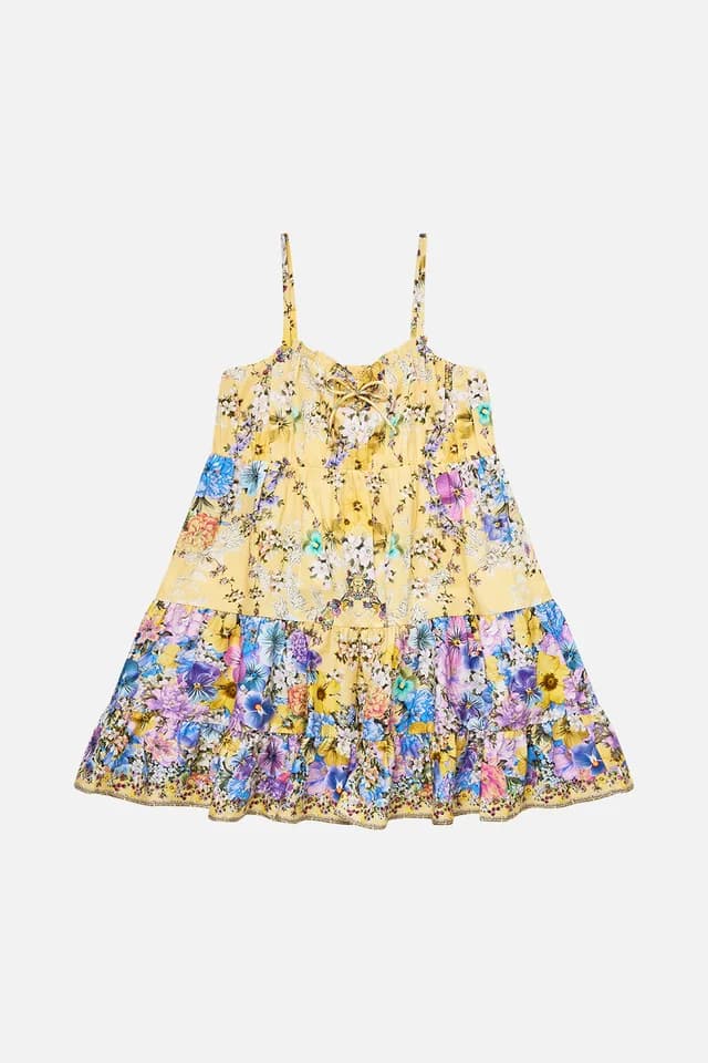 Camilla eBoutique KIDS GATHERED BODICE TIERED MINI DRESS DARLING BUDS, image 1 of 1 from CAMILLA