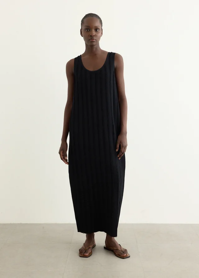A.Emery Enid Knit Dress in BLACK, image 1 of 1 from Incu